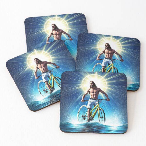 Item preview, Jesus riding bike "cute funny christian Meme designed and sold by Obinne.