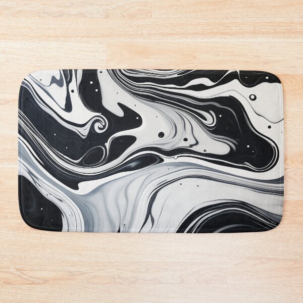 Item preview, Flow Painting Marble Black and White designed and sold by Artful3d.