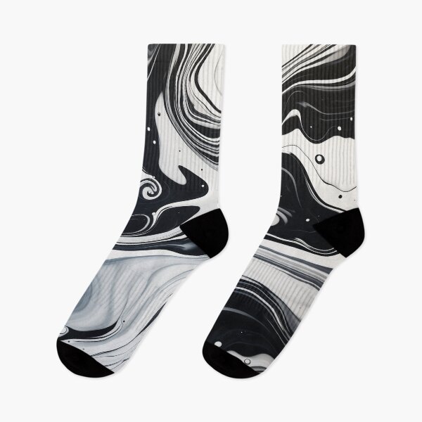 Item preview, Flow Painting Marble Black and White designed and sold by Artful3d.