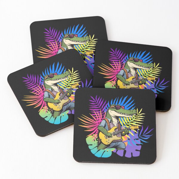 Item preview, COOL GUITARIST ALLIGATOR – guitarist alligator - rock alligator - wild musician designed and sold by Musicians-world.