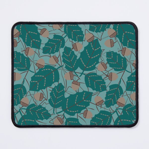 Item preview, Forest floor in autumn on warm blue designed and sold by Anne-Leue.