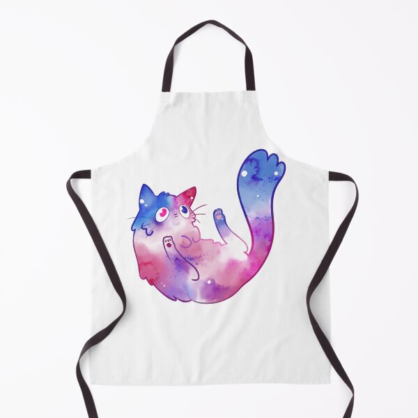 Item preview, Bi watercolor cat designed and sold by RainbowGeekShop.