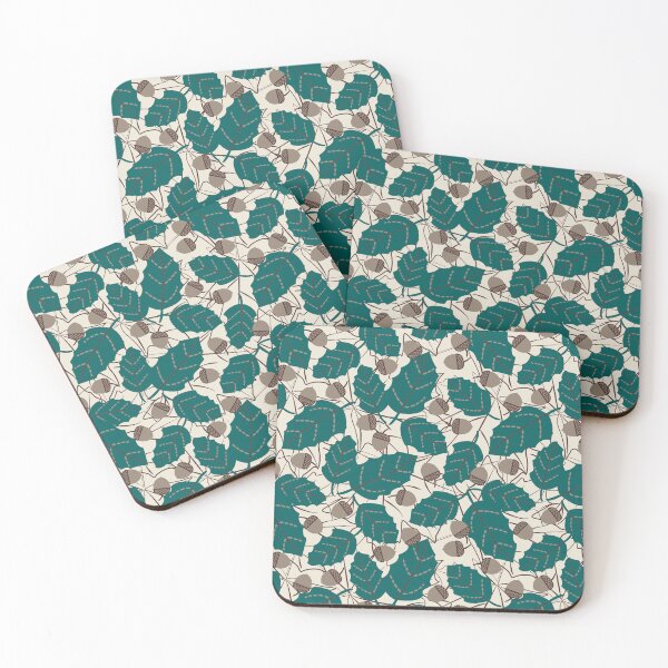 Item preview, Forest floor in autumn on warm panna cotta white designed and sold by Anne-Leue.