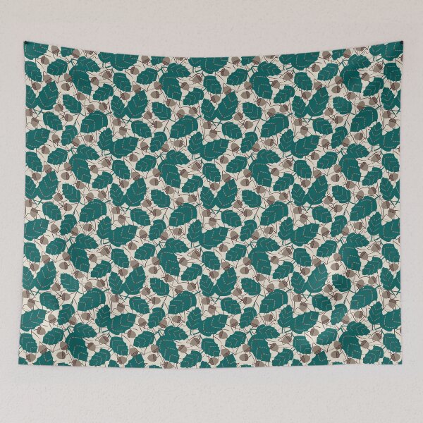 Item preview, Forest floor in autumn on warm panna cotta white designed and sold by Anne-Leue.