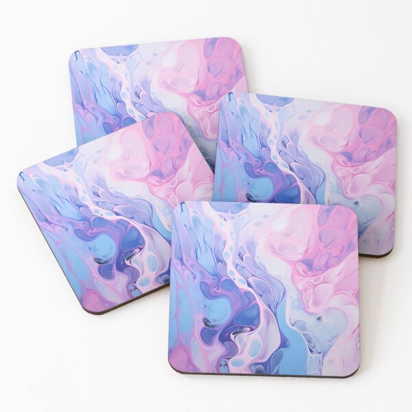 Item preview, Flow Painting Marble pink & light blue designed and sold by Artful3d.