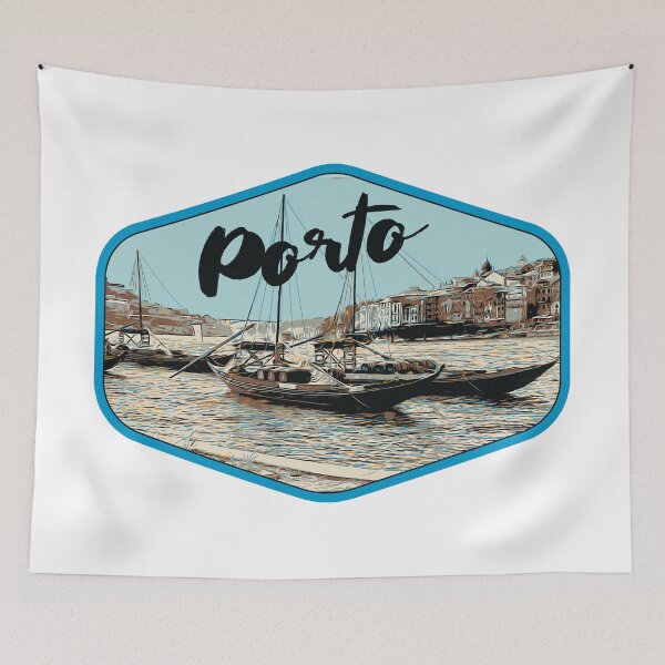Item preview, Porto Skyline Reflections: Douro River Illustration designed and sold by Lemomo-artworks.