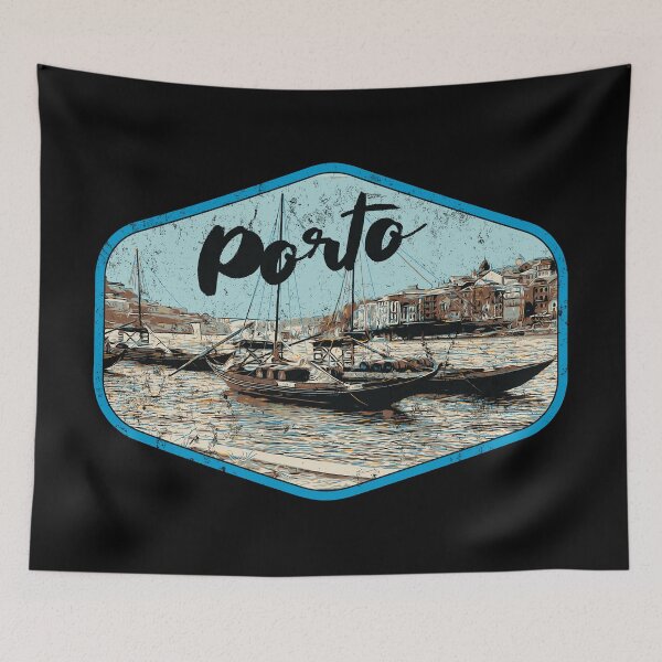 Item preview, Porto Skyline Reflections: Douro River Illustration designed and sold by Lemomo-artworks.