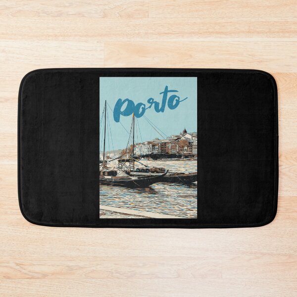Item preview, Porto Skyline Reflections: Douro River Illustration designed and sold by Lemomo-artworks.