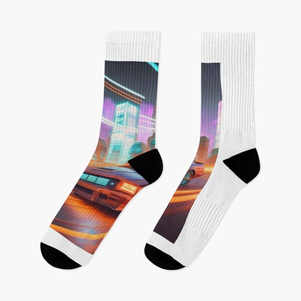 Item preview, Drive into the Synthwave Cityscape: Retro Ride in Neon Lights designed and sold by EazyPeakStore.