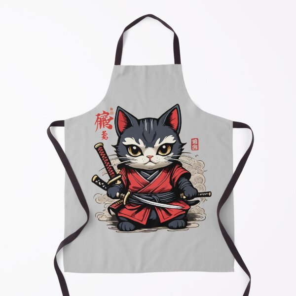 Artikelvorschau, Vintage japanische Samurai-Ninja-Katze entworfen und verkauft von YolaShopOnline.