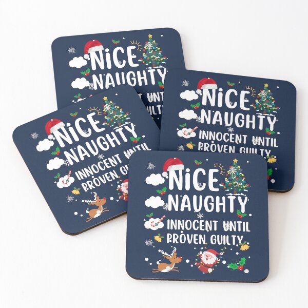 Item preview, Funny Christmas List Nice Naughty Innocent Until Proven Guilty Xmas Family Matching Pajamas designed and sold by LittleZea.