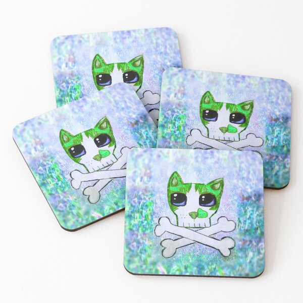Item preview, AERRO Skull & Crossbones Cat designed and sold by crazykona.