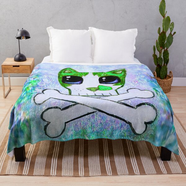 Item preview, AERRO Skull & Crossbones Cat designed and sold by crazykona.