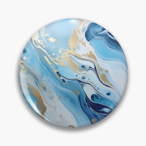 Item preview, Flow Painting Marble Blue with Gold designed and sold by Artful3d.