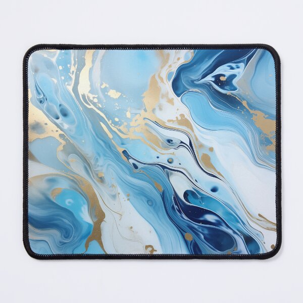 Item preview, Flow Painting Marble Blue with Gold designed and sold by Artful3d.