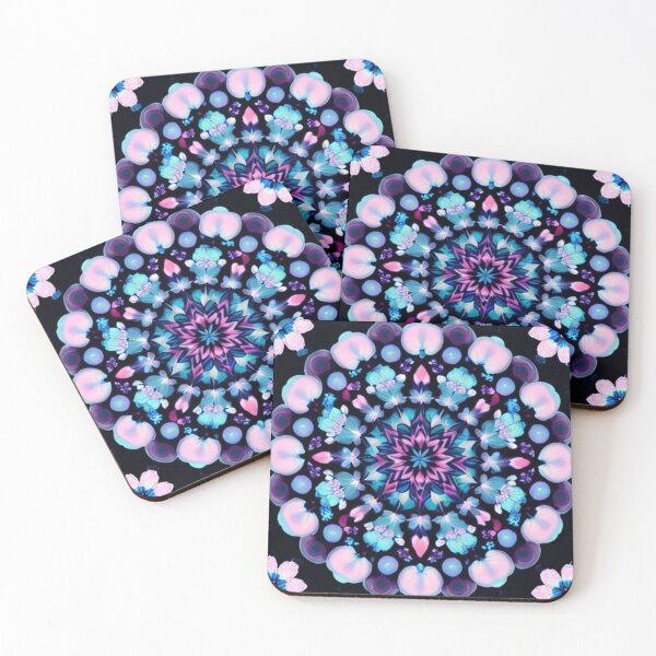 Item preview, Kaleidoscope Blue Flowers Pattern Seamless designed and sold by EasyPrints337.