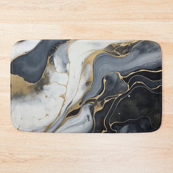Item preview, Flow Painting Marble Black White with Gold designed and sold by Artful3d.