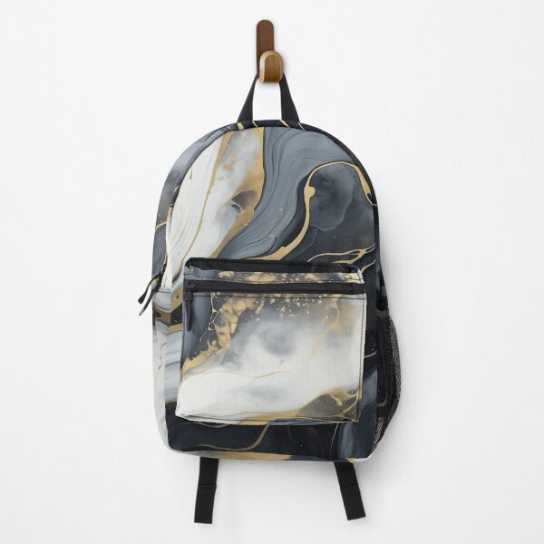 Item preview, Flow Painting Marble Black White with Gold designed and sold by Artful3d.