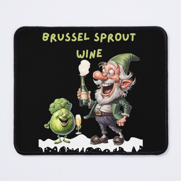 Item preview, Funny Christmas Brussel Sprout Wine Humour designed and sold by MTJ-Mushrooms.