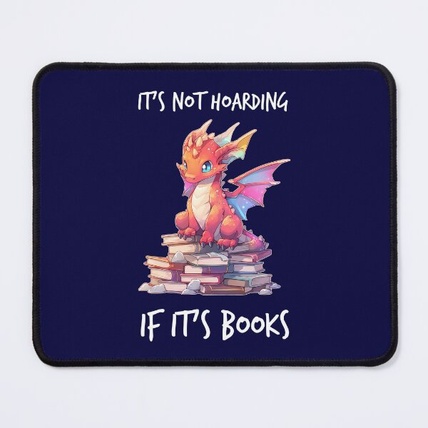 Item preview, Hoarding Happiness - Cute Dragon on Books designed and sold by SeraphineArts.
