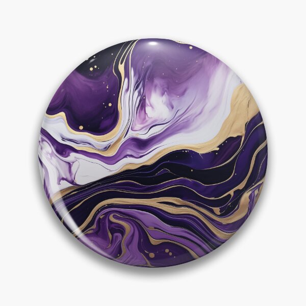 Item preview, Flow Painting Marble Purple with Gold designed and sold by Artful3d.