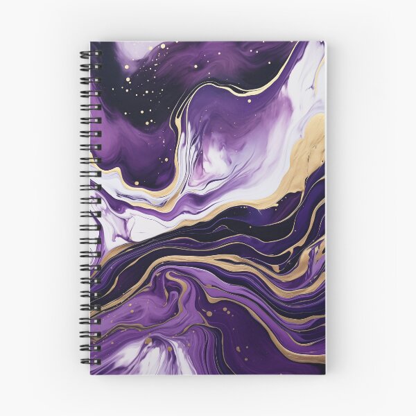 Item preview, Flow Painting Marble Purple with Gold designed and sold by Artful3d.