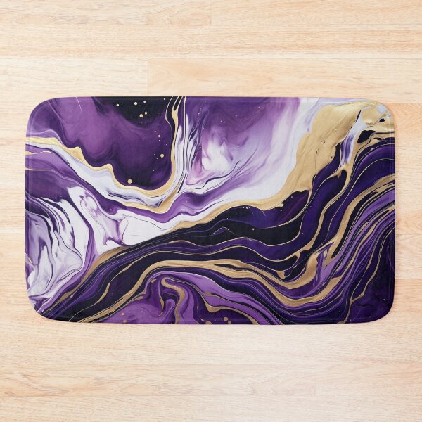 Item preview, Flow Painting Marble Purple with Gold designed and sold by Artful3d.