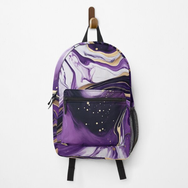 Item preview, Flow Painting Marble Purple with Gold designed and sold by Artful3d.