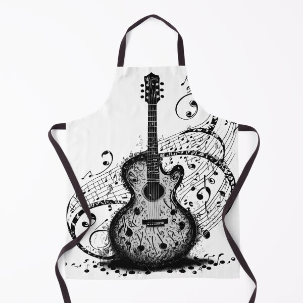 Item preview, Music Eminating Guitar Black and White designed and sold by SW-Graphics.