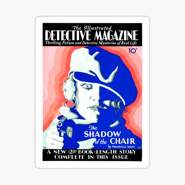 Item preview, The Illustrated Detective Magazine Cover - The Shadow of the Chair designed and sold by bizarrela.