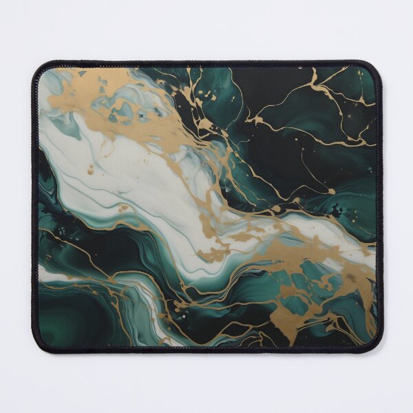Item preview, Flow Painting Marble Green White with Gold designed and sold by Artful3d.