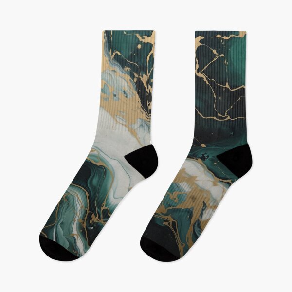 Item preview, Flow Painting Marble Green White with Gold designed and sold by Artful3d.