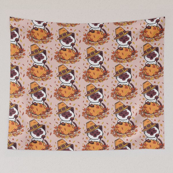 Item preview, Cute Funny Siamese Cat Thanksgiving Pumpking Fall designed and sold by siamesestore.