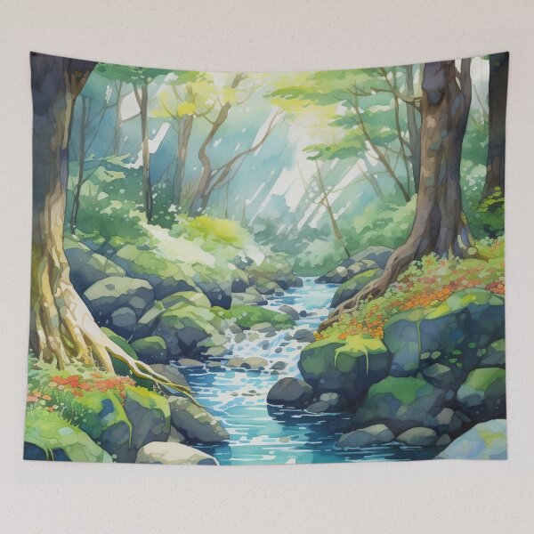 Item preview, Sylvan Retreat: A Cozy Forest Haven with Babbling Stream designed and sold by LittleLuvies.