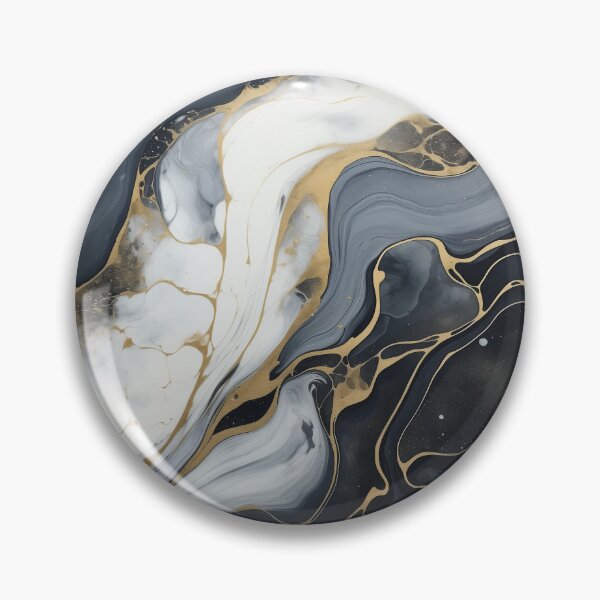 Item preview, Flow Painting Marble Black White with Gold designed and sold by Artful3d.
