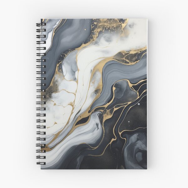 Item preview, Flow Painting Marble Black White with Gold designed and sold by Artful3d.