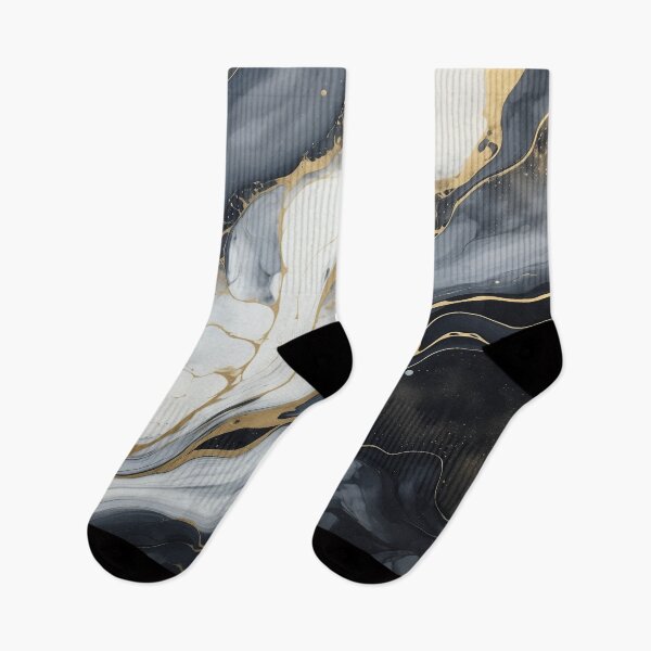 Item preview, Flow Painting Marble Black White with Gold designed and sold by Artful3d.