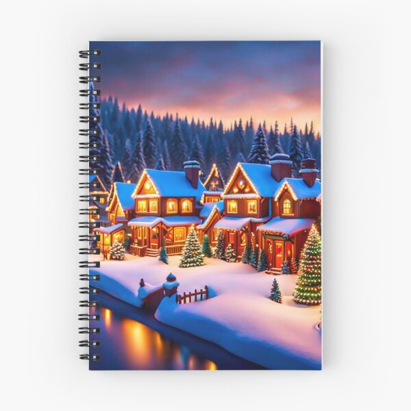 Item preview, Christmas Village in the Winter - Miniature Houses - Christmas Tree, Christmas Light, Christmas Decoration - Christmas Wonderland - Joyeux Noel designed and sold by MyArt23.