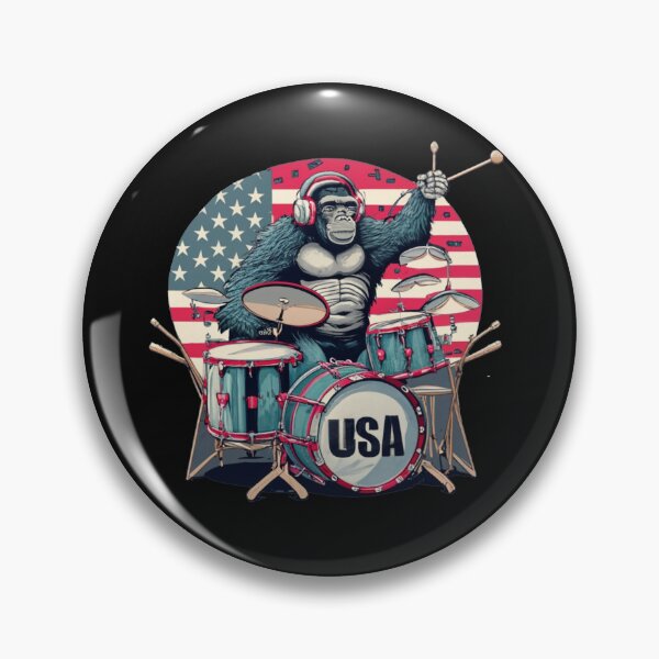 Item preview, Rhythms of the wild sound of freedom: Gorilla on drums designed and sold by EazyPeakStore.