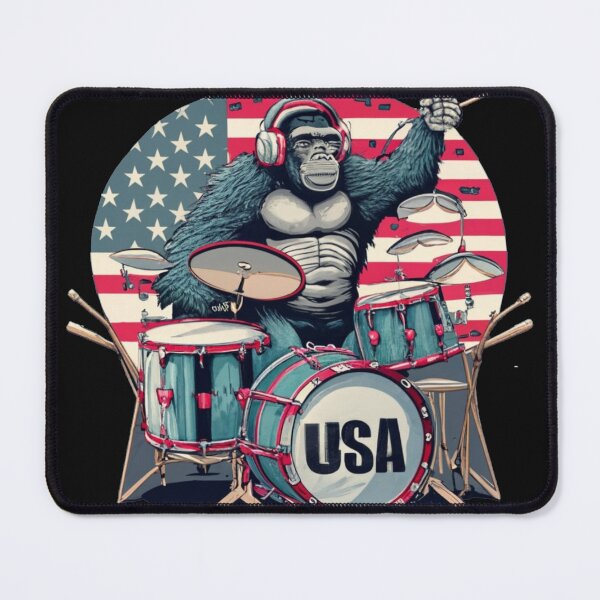 Item preview, Rhythms of the wild sound of freedom: Gorilla on drums designed and sold by EazyPeakStore.