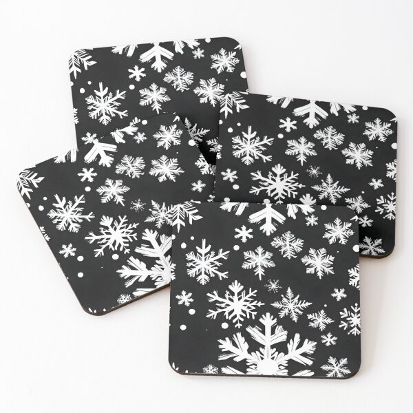 Item preview, Black and White Snow Flakes designed and sold by PlanetMarker.