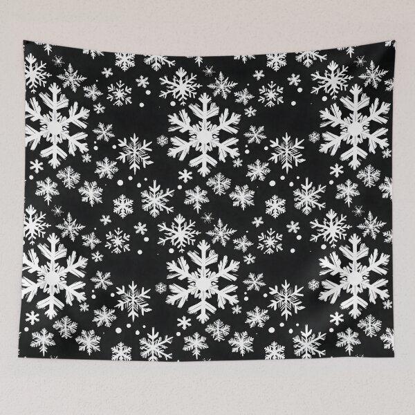Item preview, Black and White Snow Flakes designed and sold by PlanetMarker.