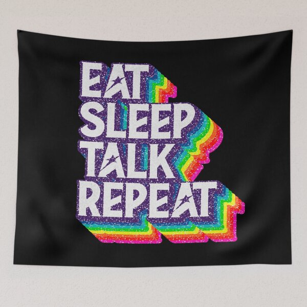 Item preview, Eat Sleep "TALK" Repeat designed and sold by savasanaqueen.