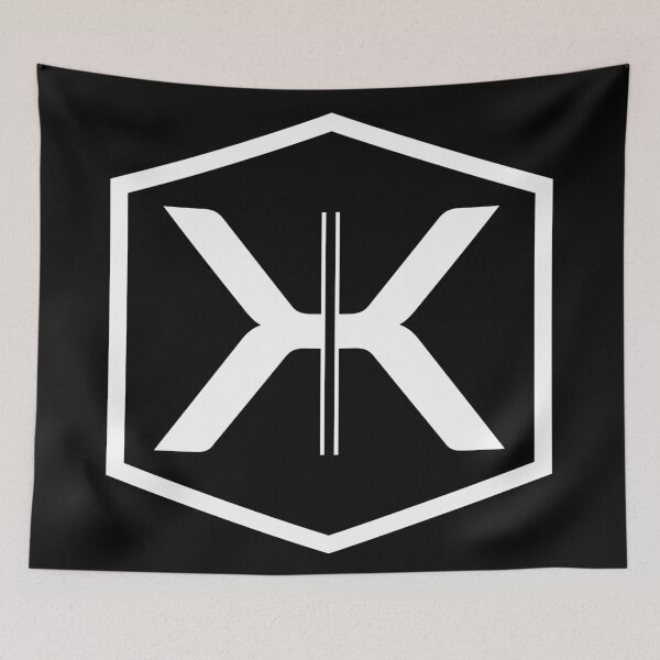 Item preview, KK initial letters looping linked hexagon monogram logo designed and sold by AtonuHaque.