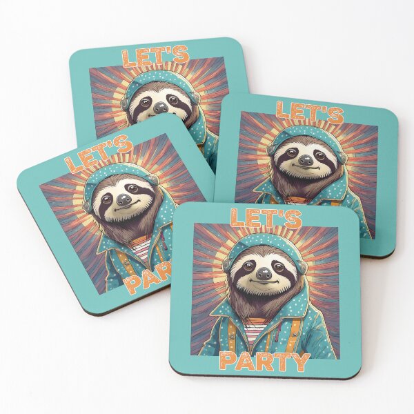 Item preview, Let's Party Sloth designed and sold by JerseyVibe.