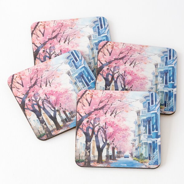 Item preview, Cherry Blossom Canopy: Neighborhood Elegance in Full Bloom designed and sold by LittleLuvies.