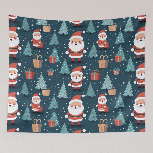 Item preview, Festive Christmas Santa Pattern designed and sold by Blue-Banana.