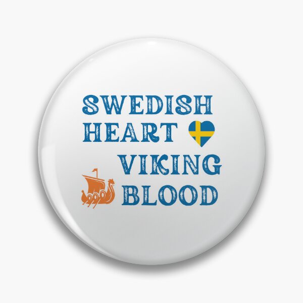 Item preview, Swedish Heart Viking Blood. Gift ideas for historical enthusiasts. designed and sold by LindaLG.