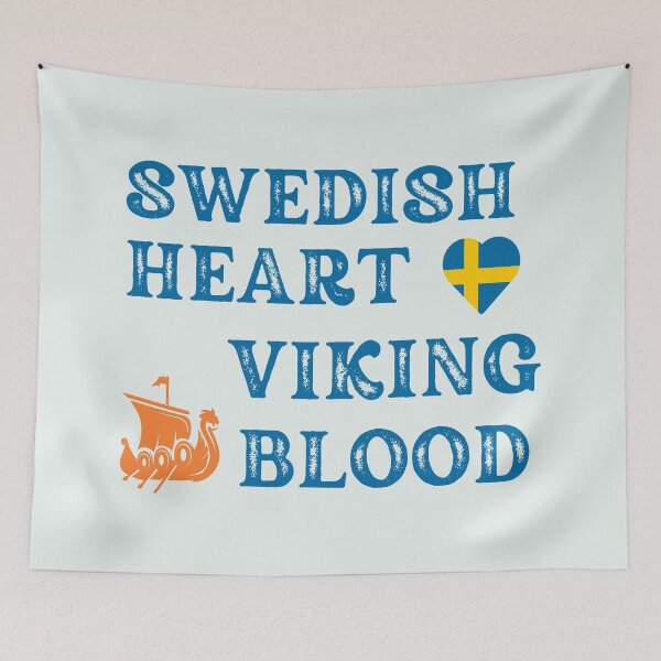Item preview, Swedish Heart Viking Blood. Gift ideas for historical enthusiasts. designed and sold by LindaLG.