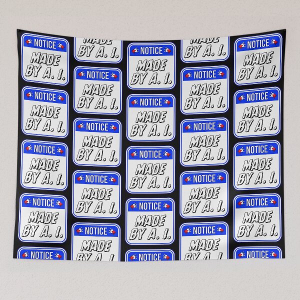 Item preview, NOTICE:  Made By A.I. - funny warning signs designed and sold by DesignsFromTW-S.